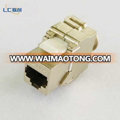 Toolless RJ45 Keystone Jack FTP Cat6A