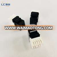 180 degree cat6 unshielded rj45 keystone jack with swing door